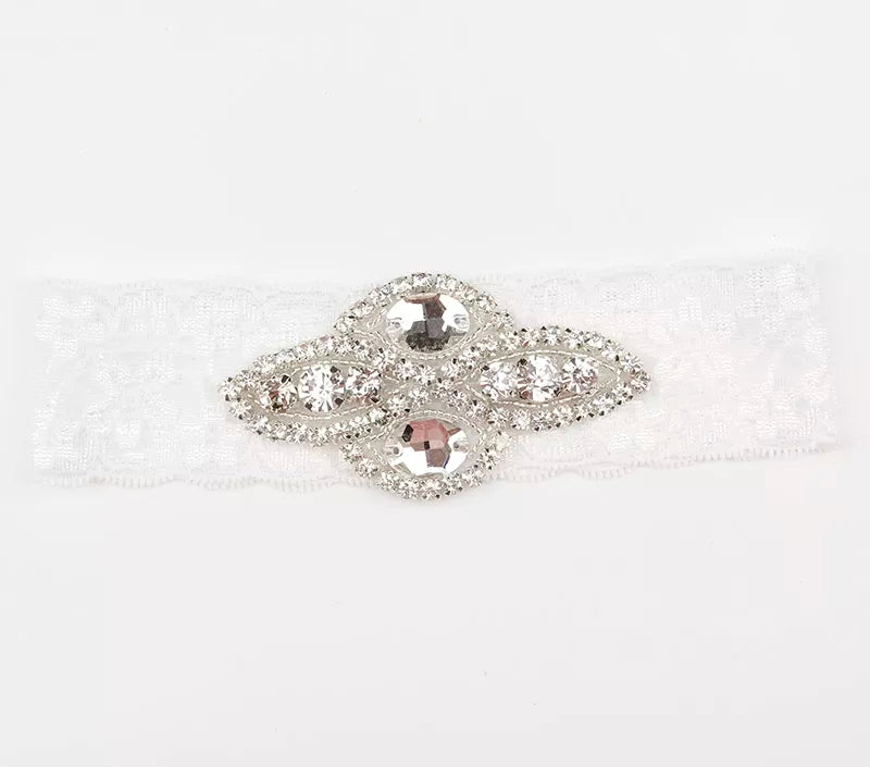Newborn -6m, Lace & Gem acccented Headband