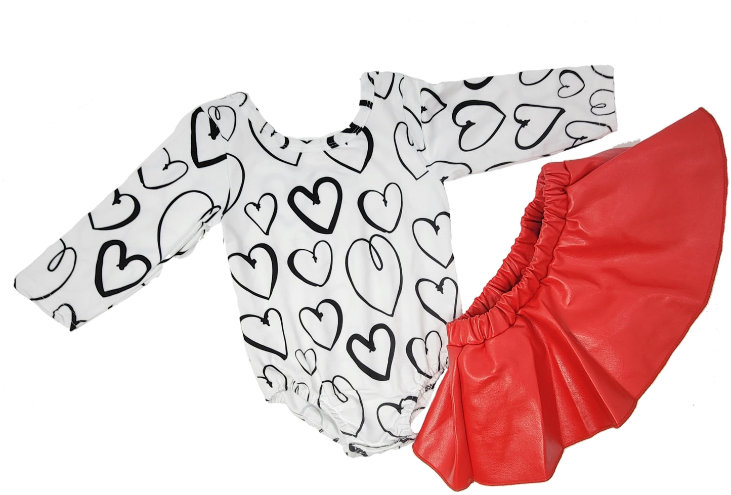 Girls 2pc Valentine skirt outfit