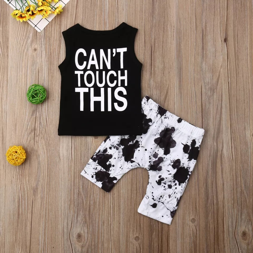 "Cant touch this", 2pc tank and short set