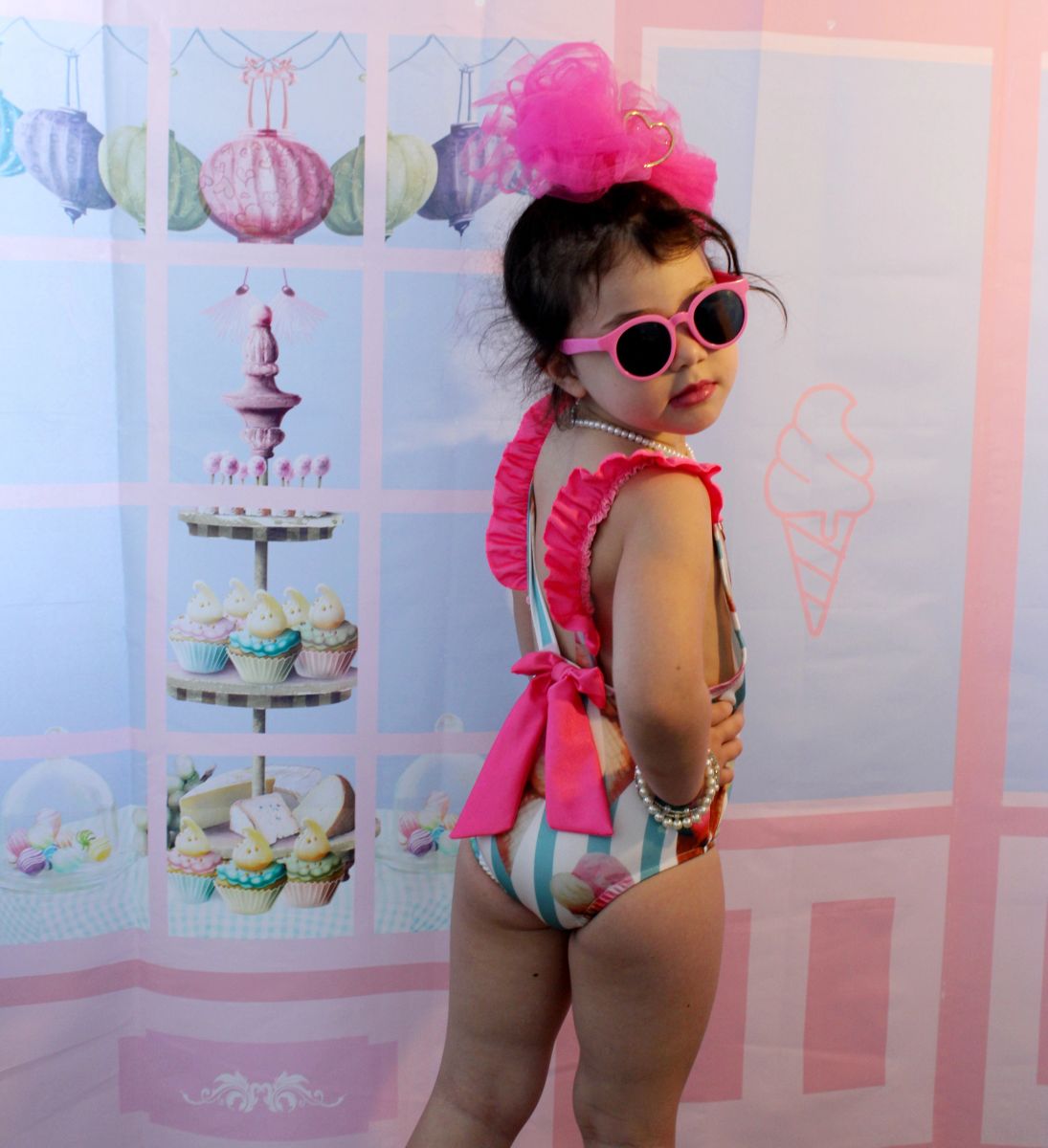Girls Scoops of Ice-cream Bathing Swim suit