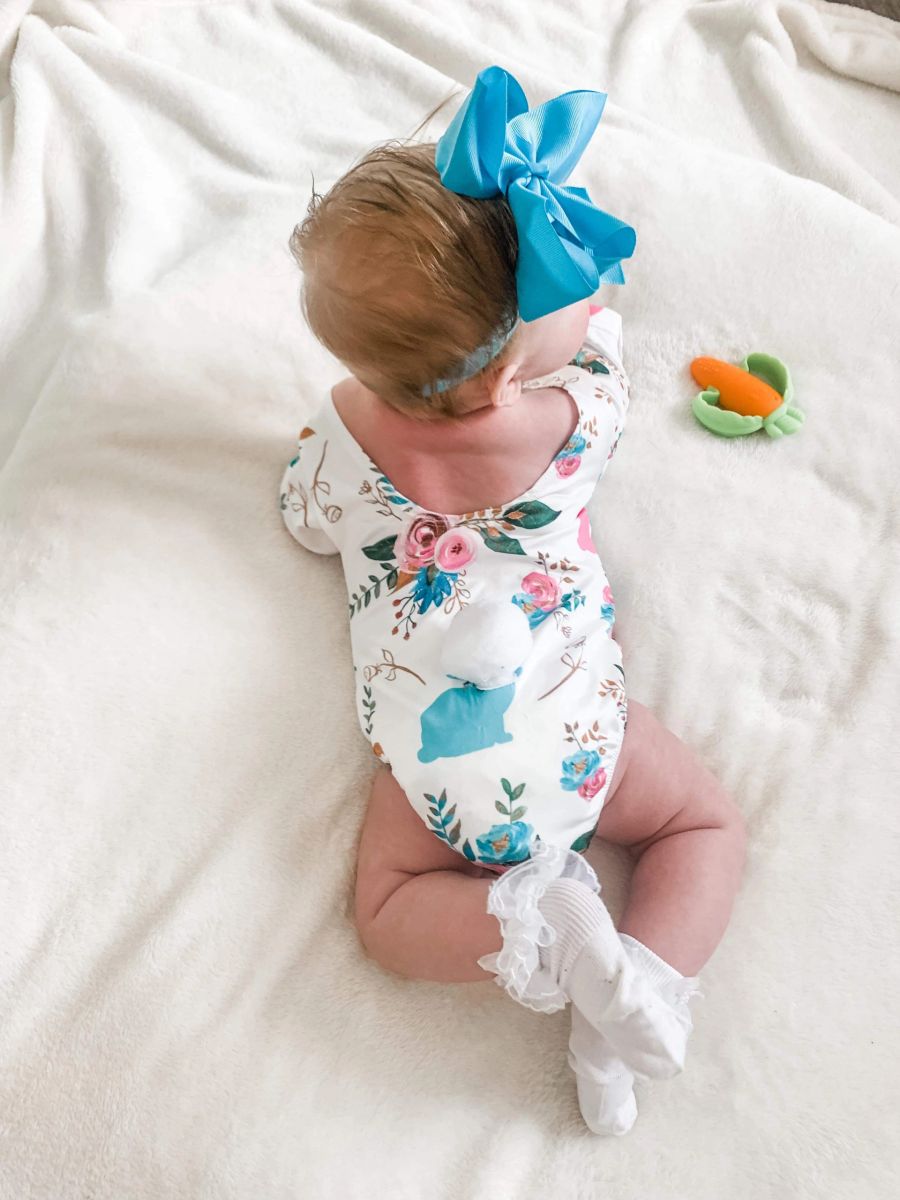 Baby Floral Bunny Tail Bodysuit