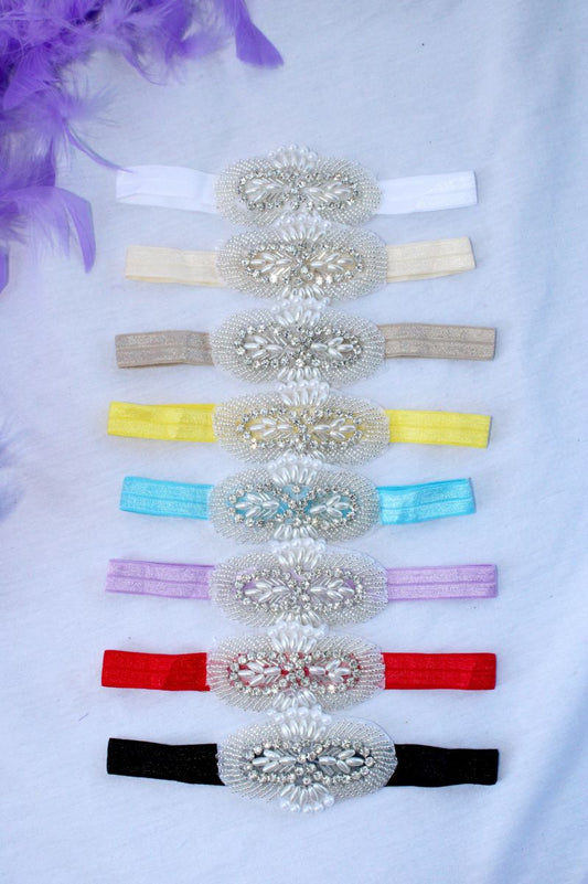 Crystal & Pearl Oval Headband