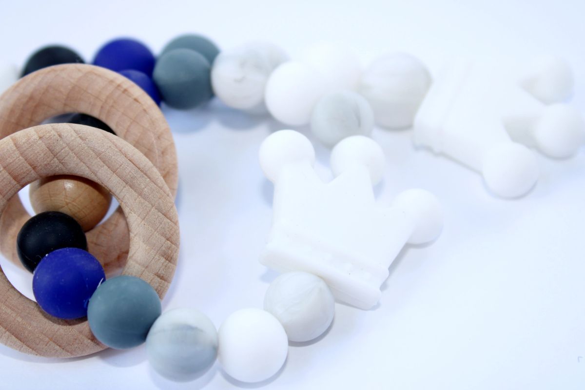 Pacifier Clip Holder & Teether, Royalty