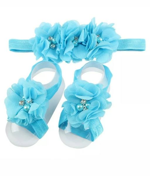 Tulle Flower Footsies & Headband set