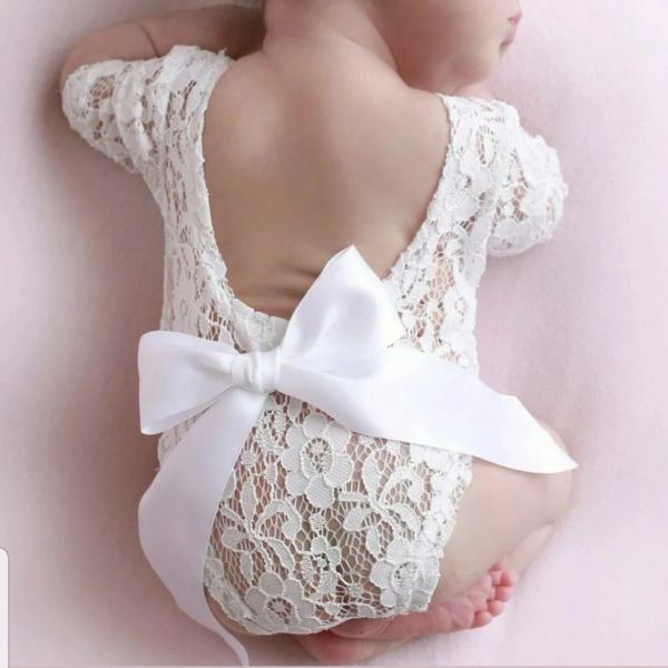 0-6m Baby, Satin Tie, Bodysuit & Headbow