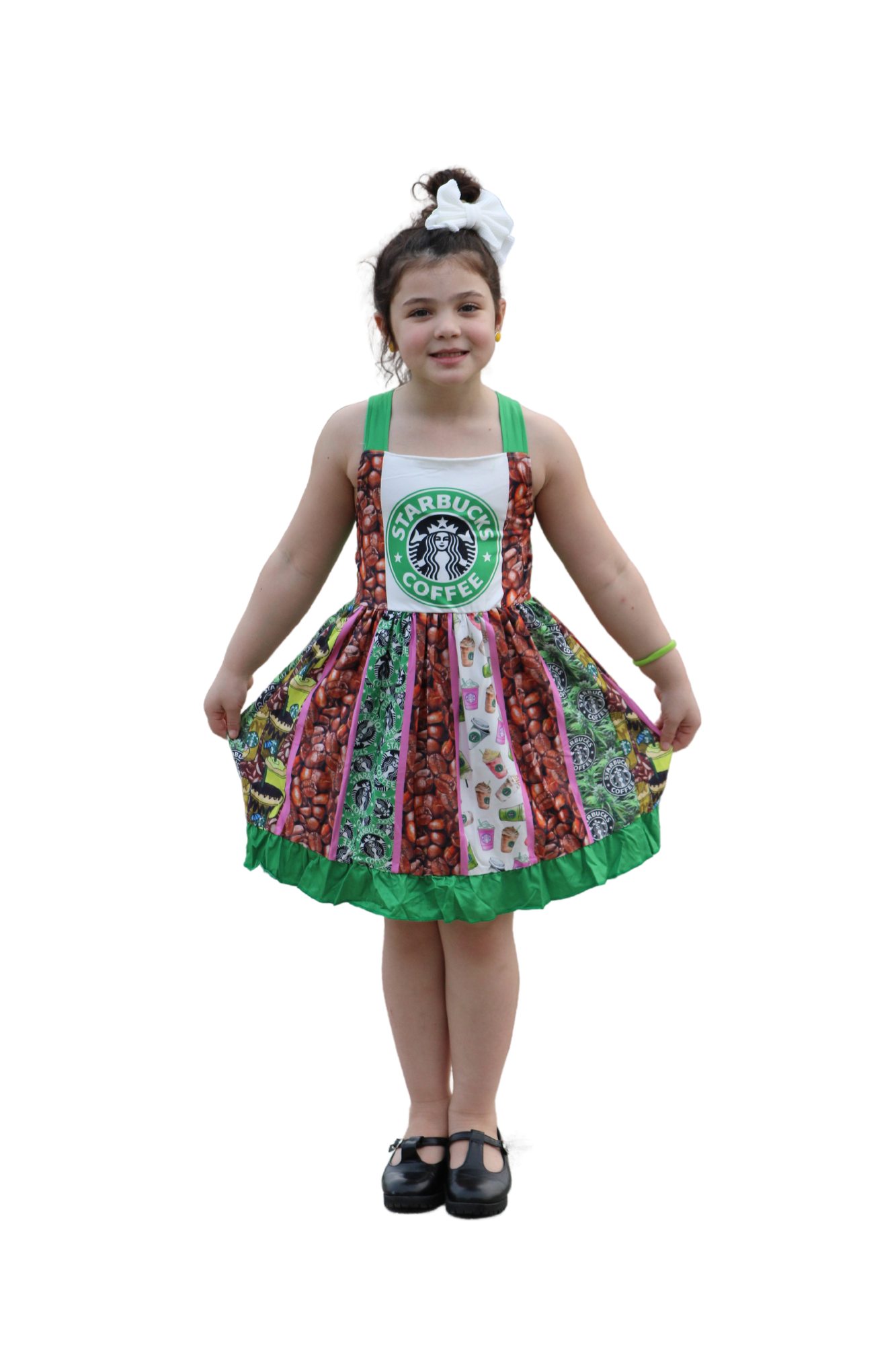 Girls Barista Tie Back Dress