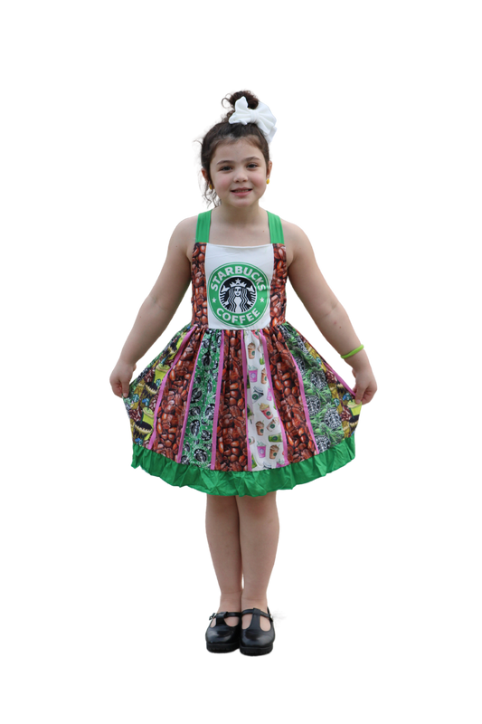 Girls Barista Tie Back Dress