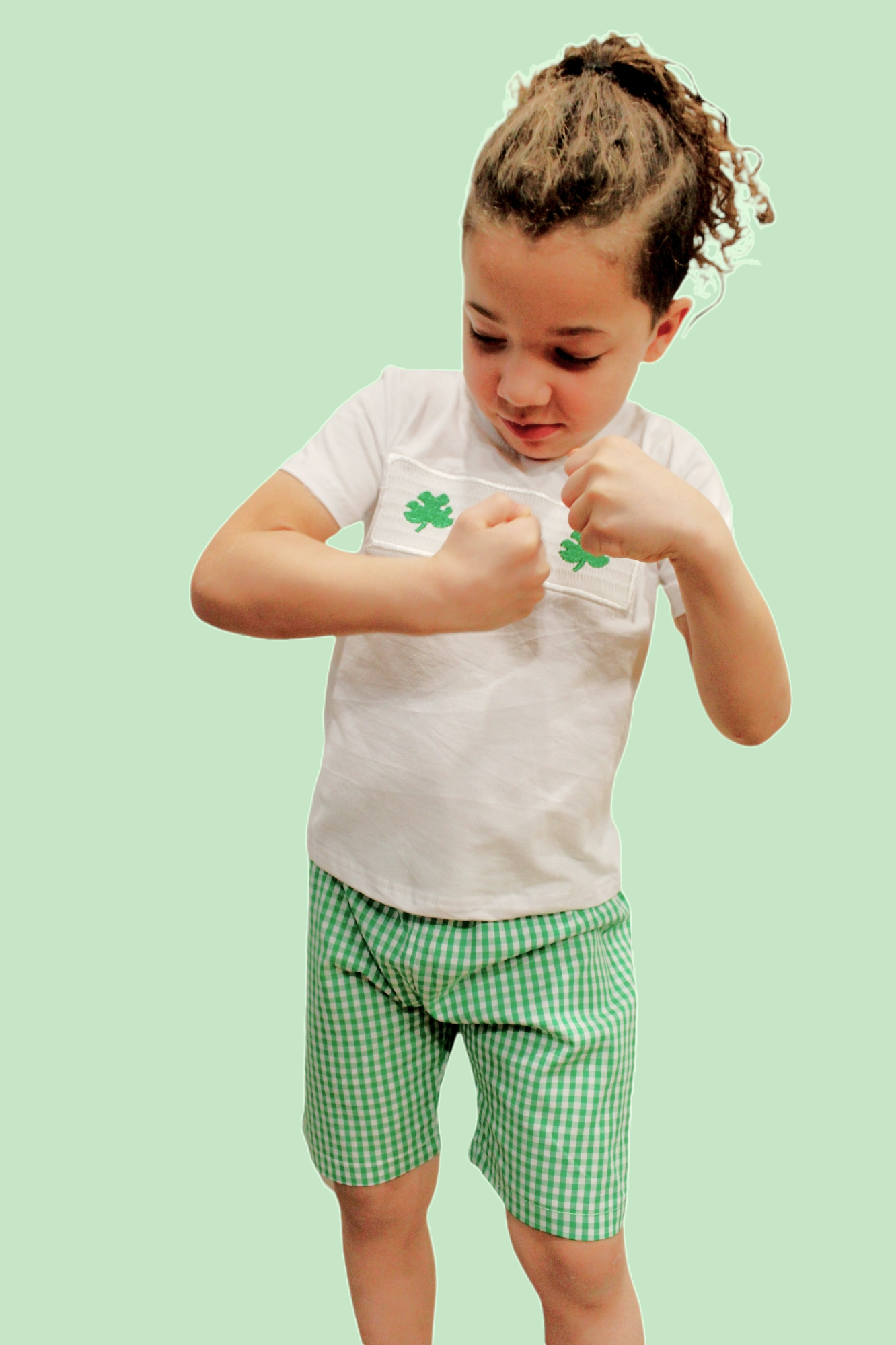 Boys lucky Charm 2 Pc Outfit, shirt & Shorts