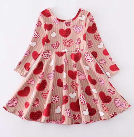 Girls whisps of Caramel Valentines Dress