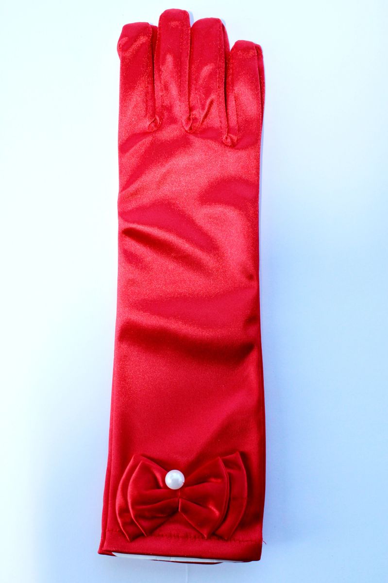 5yr-10yr Long Satin Gloves