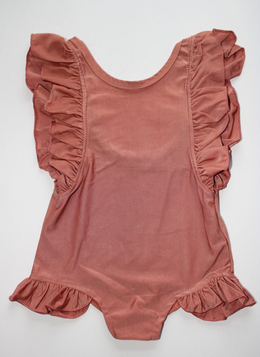 Chestnut Ruffled One Piece Leotard