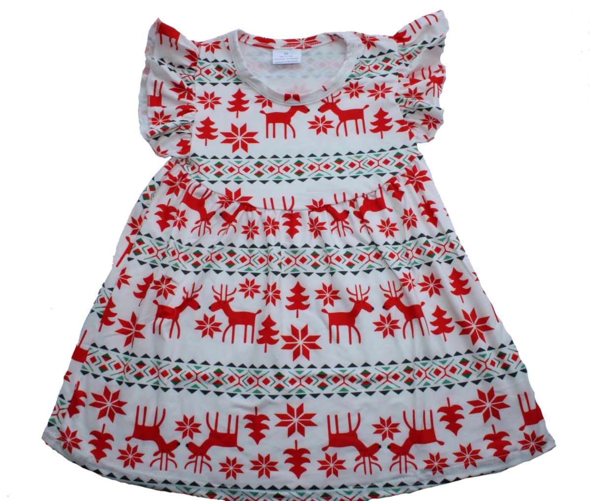 Reindeer Print Twirly Dress