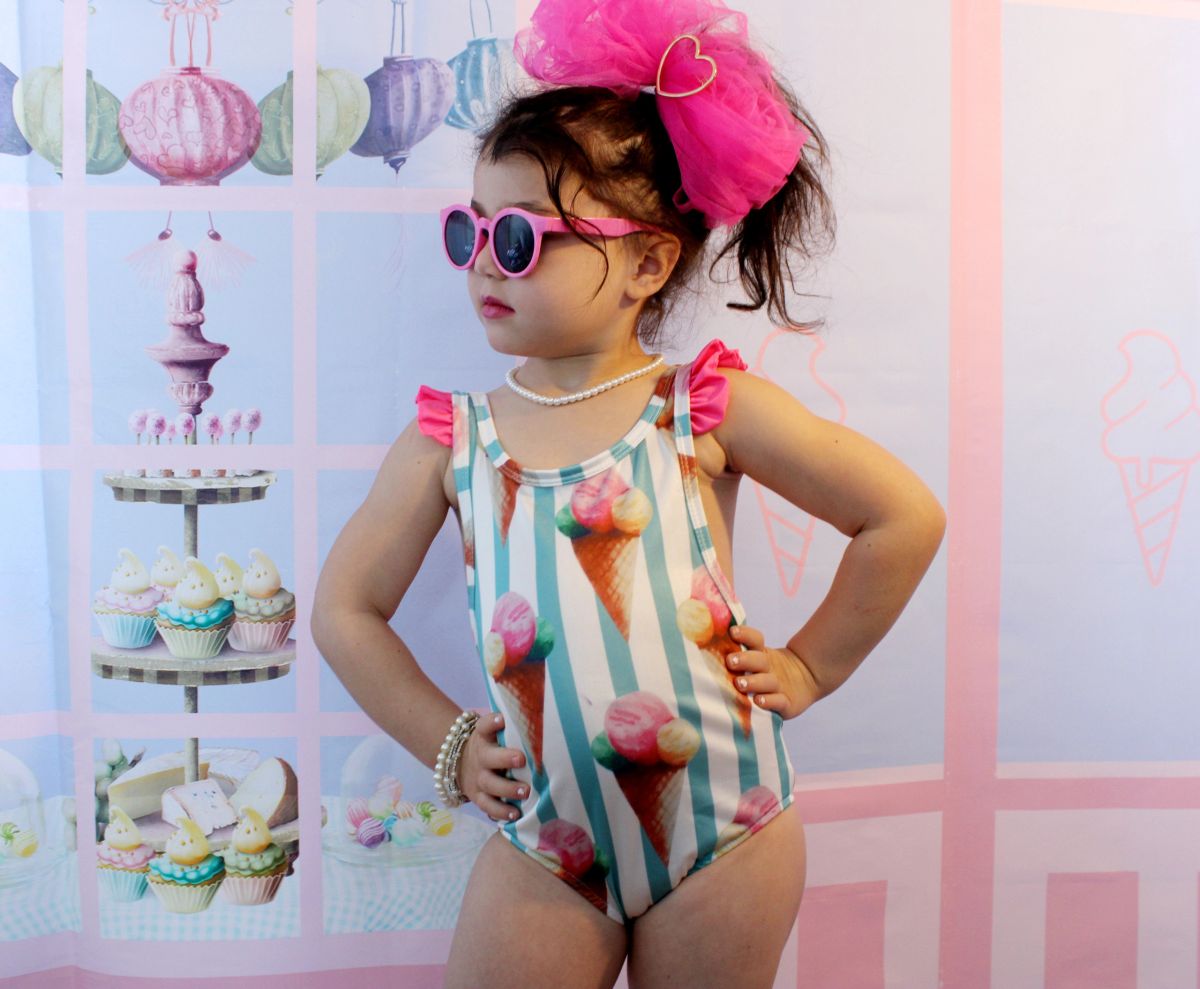 Girls Scoops of Ice-cream Bathing Swim suit