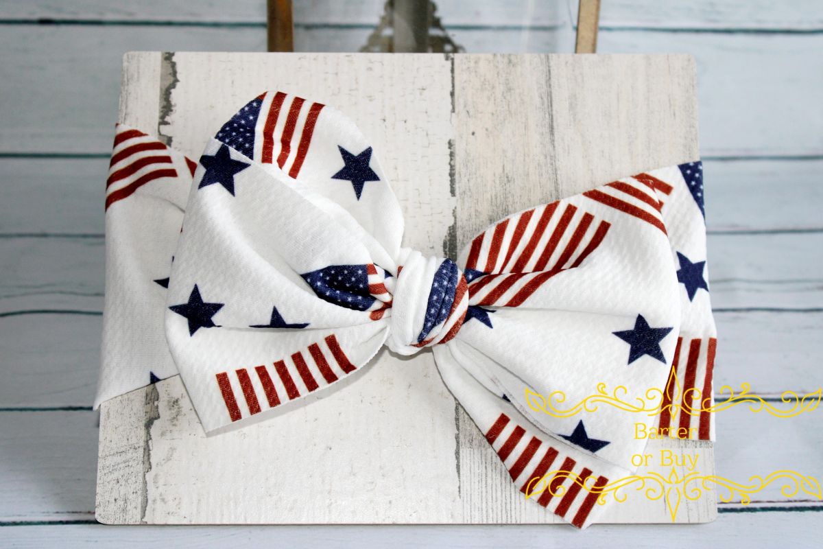 4th of July Inspired Bow Headband , 3t-6