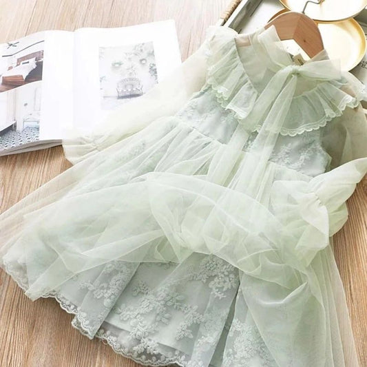 Whispers of Minty Green Party Dress