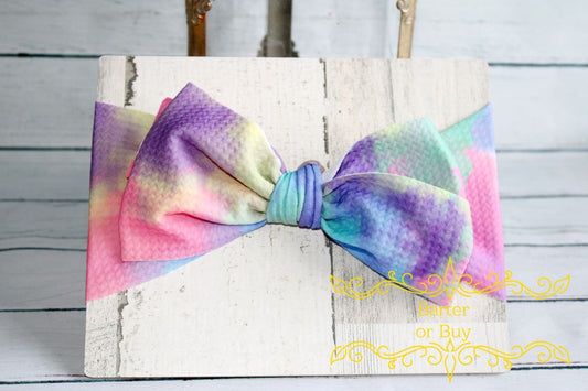 Rainbow of Pastels, Toddler Girls Bow Headband