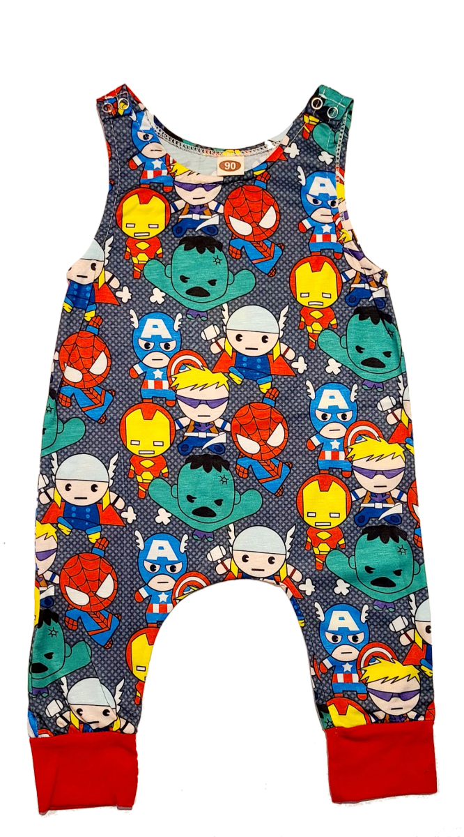 Multiple Print Mini Superhero Romper