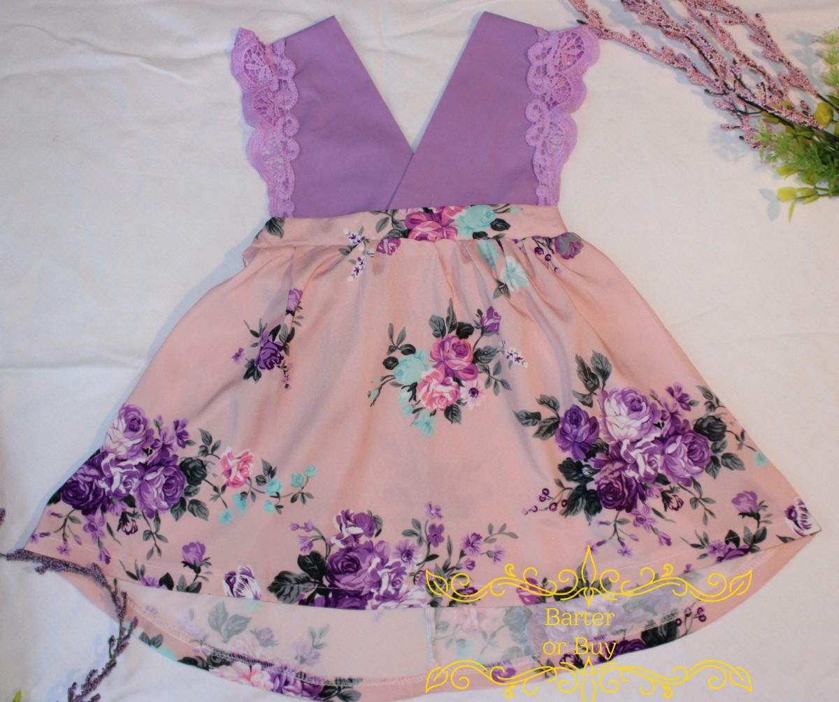 Laces of Lilac Floral Dress