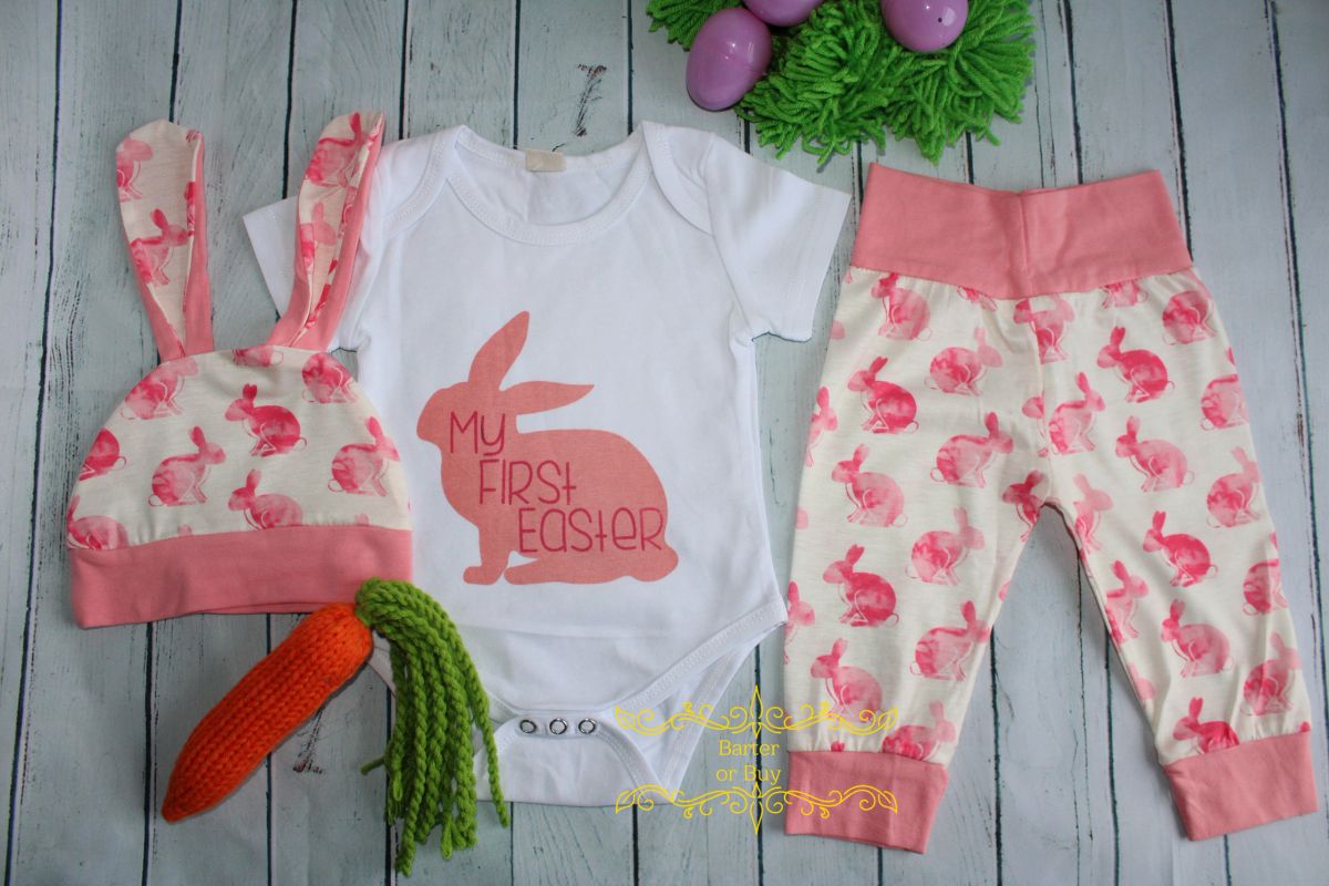 Boy / Girls My First Easter Bunny 3pc Outfit