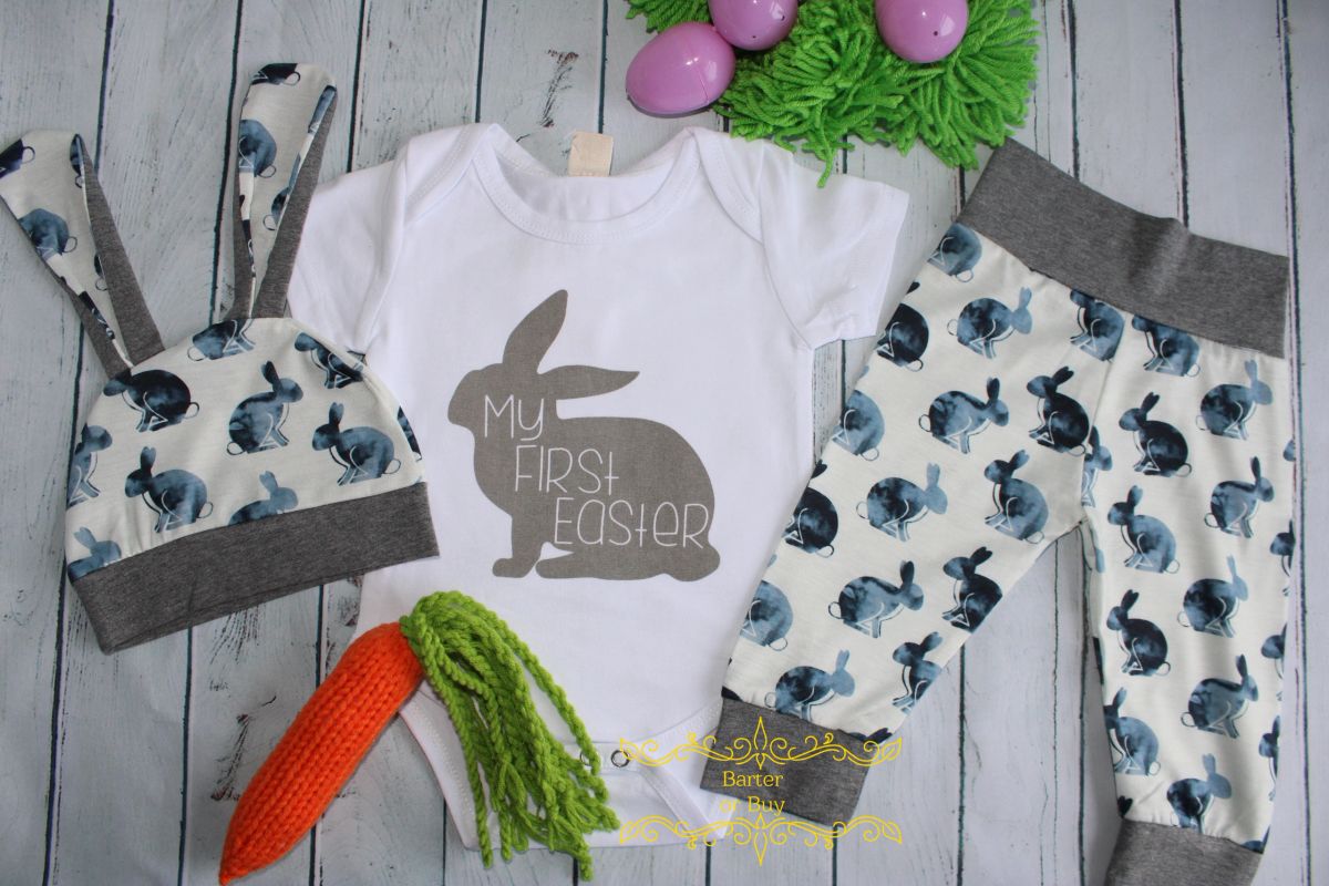 Boy / Girls My First Easter Bunny 3pc Outfit