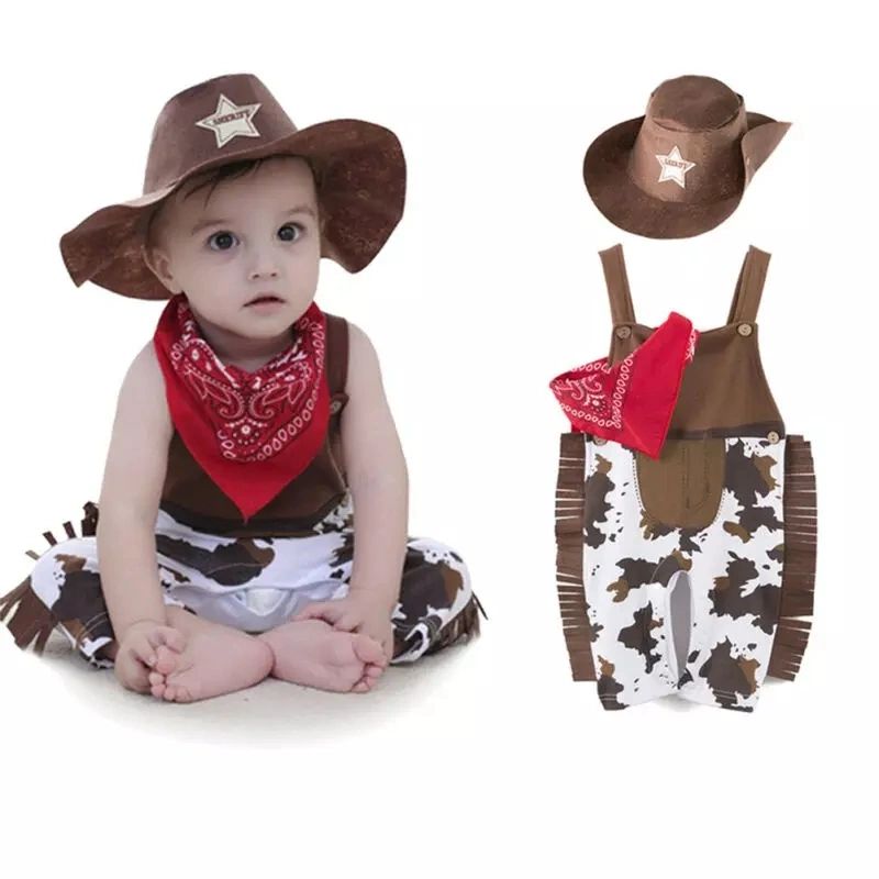 Cowboy overall, 3pcs costume set