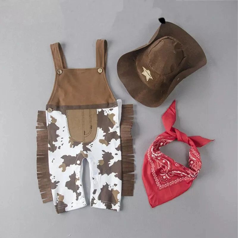 Cowboy overall, 3pcs costume set