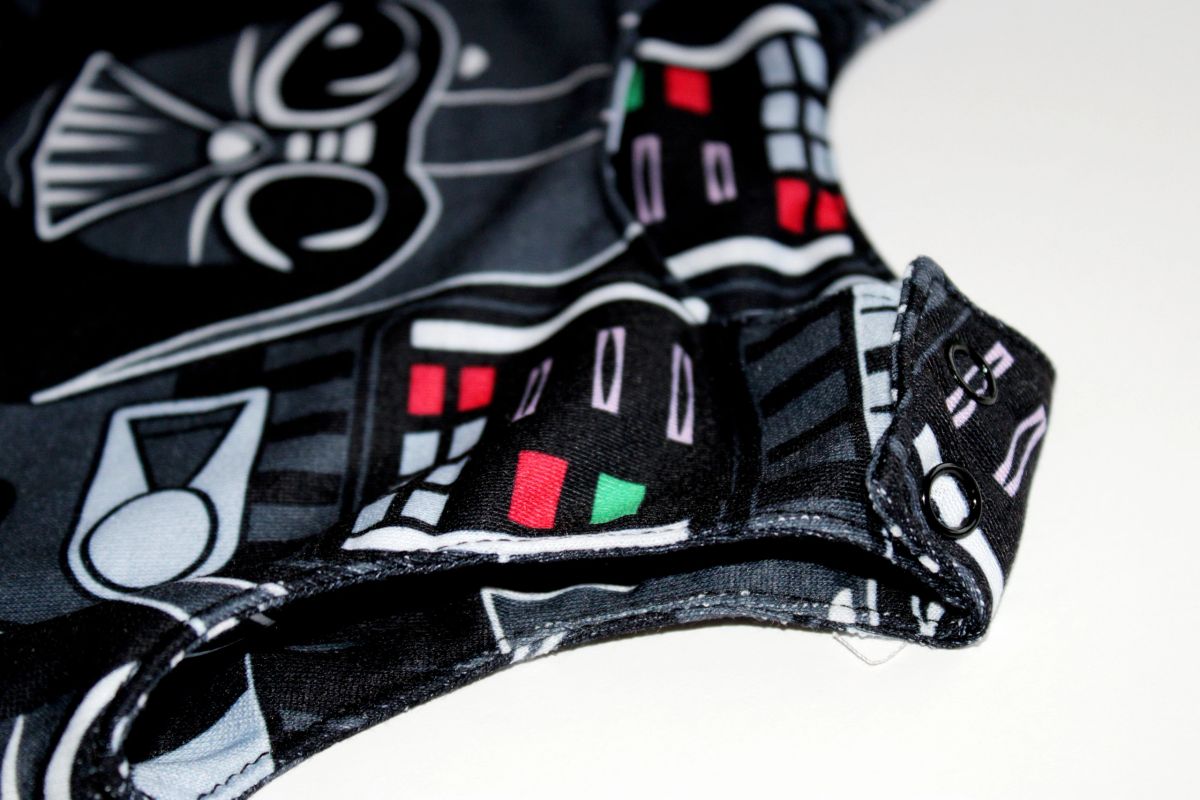 Darth Vader Printed Boys Overall Romper