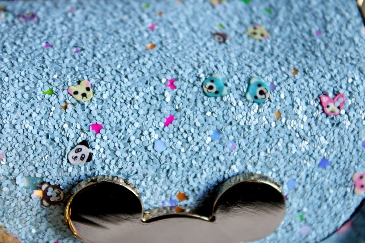 Mini Glittered Mouse Purse