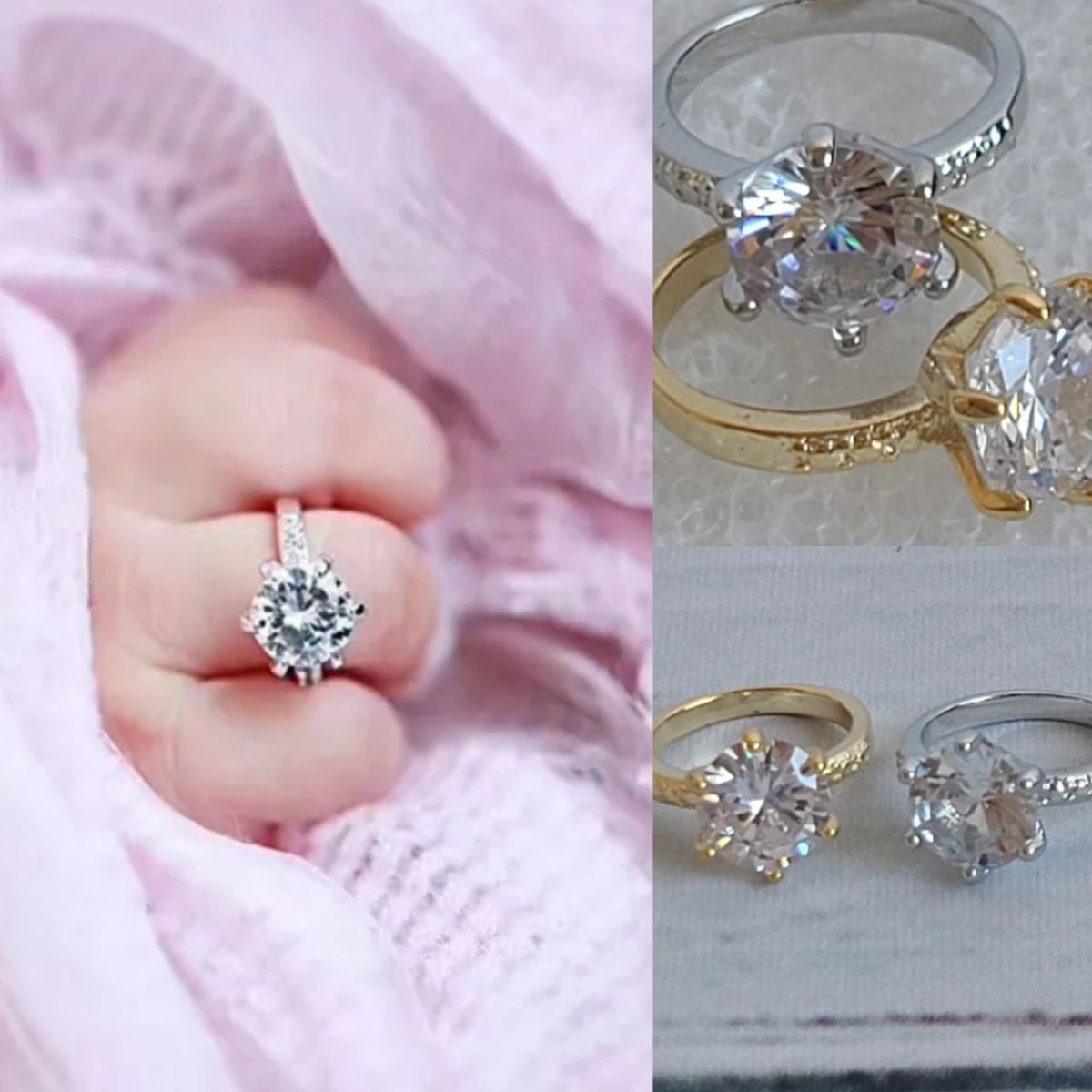 Newborn, Baby, Fake Diamond Ring prop