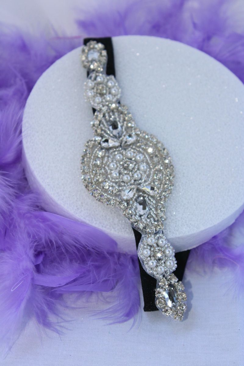 Elongated Crystal Headband