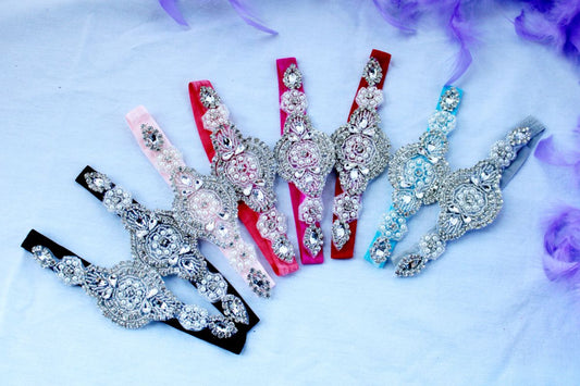 Elongated Crystal Headband