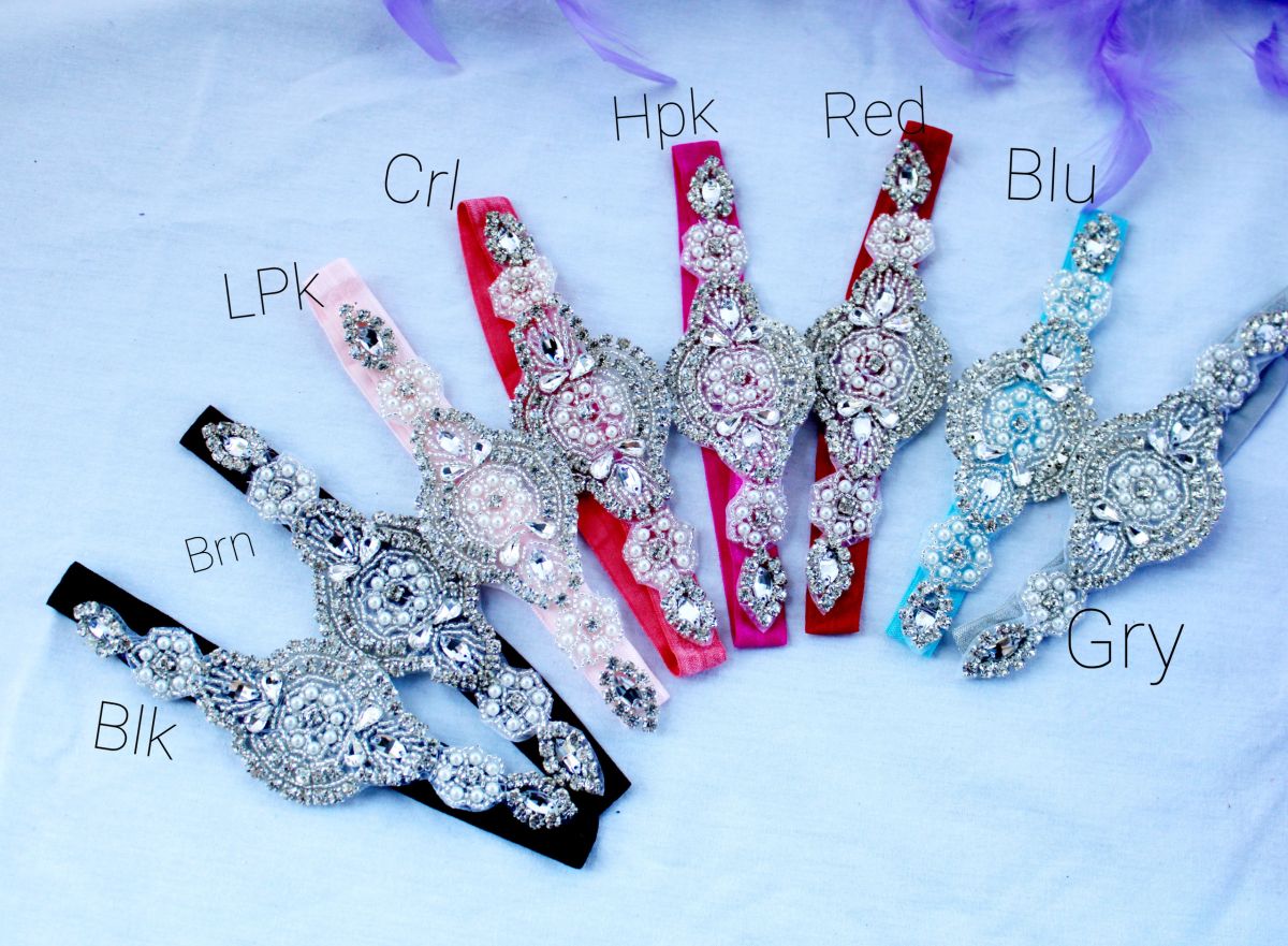 Elongated Crystal Headband