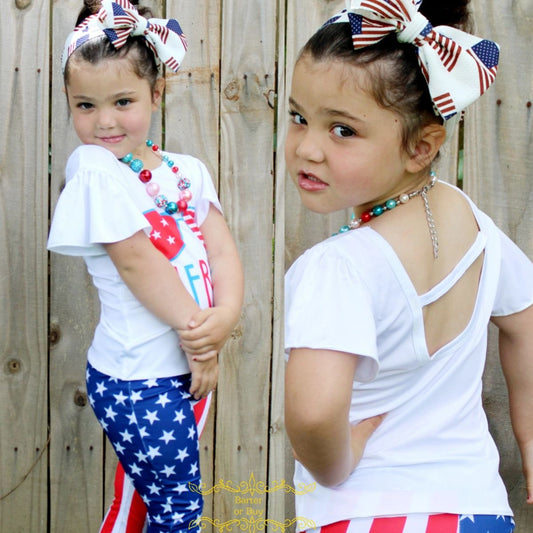 Girls 2pcs America, 4th of July Outfit