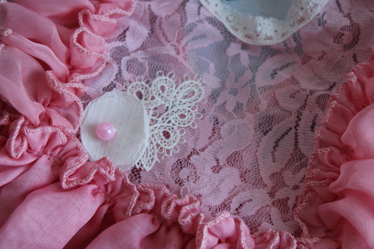 5pcs Pink Lace Photography Set