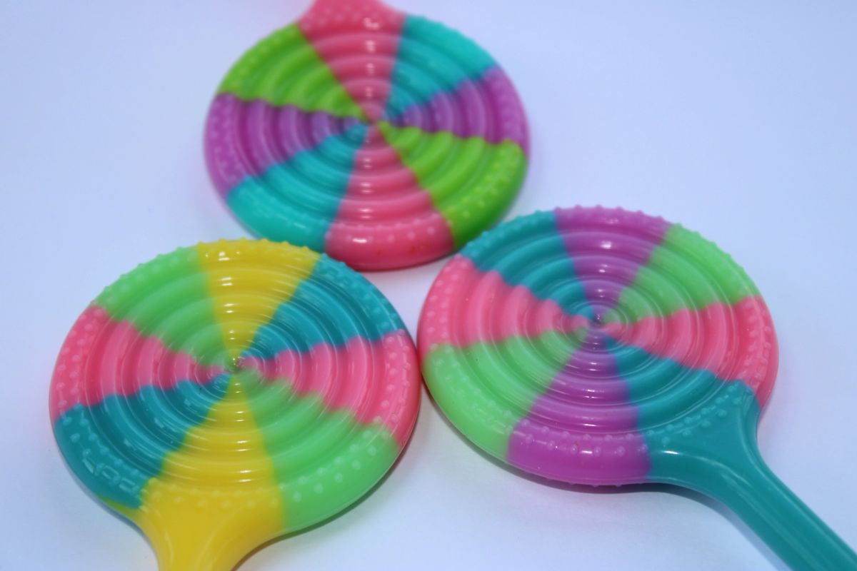 Cotton Candy Color Lollipop Teethers