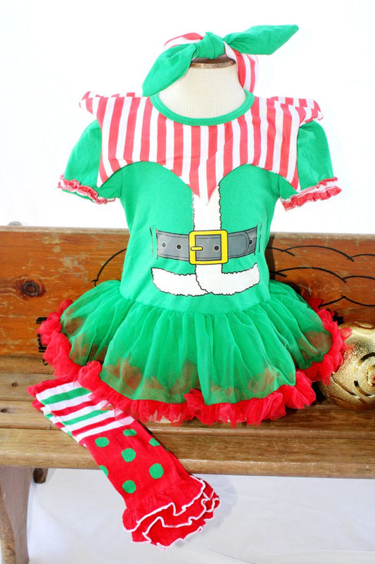 Elf, 3pcs, Tutu Onesie Outfit