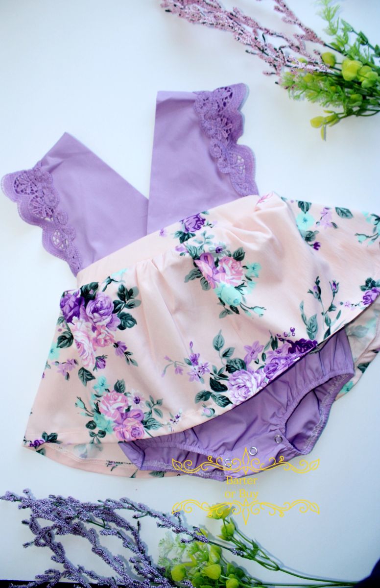 Laces of Lilac Floral Dress