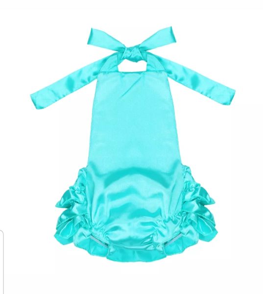 The Tiffany Blue Ruffle Romper