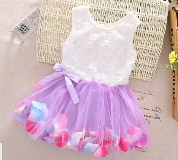 Pearl & Tulle Flower Petal Dress