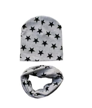 Multi-Star Beanie & Infinity scarf set