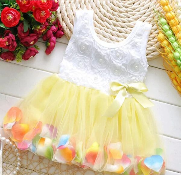 Pearl & Tulle Flower Petal Dress