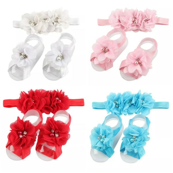 Tulle Flower Footsies & Headband set