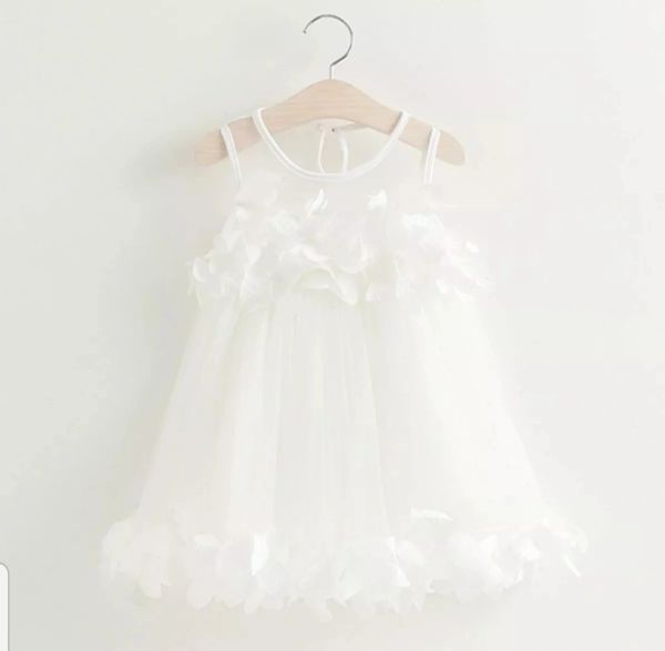 White Tulle & Pedals Dress