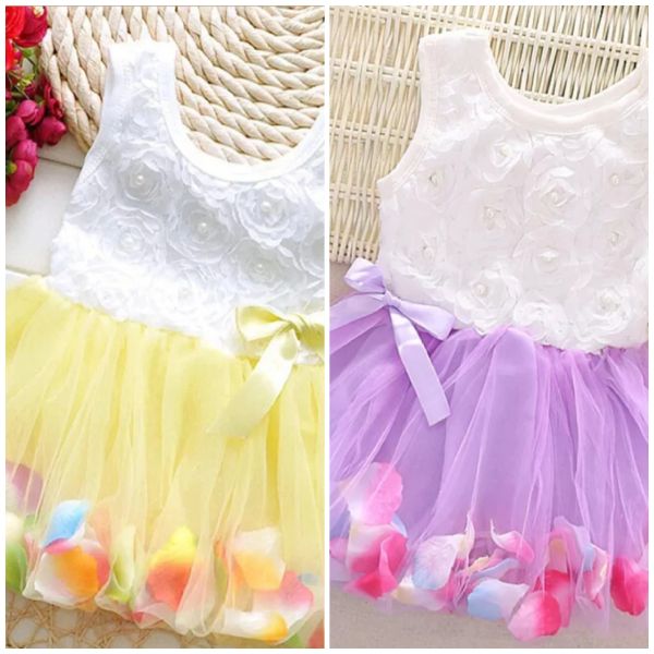 Pearl & Tulle Flower Petal Dress